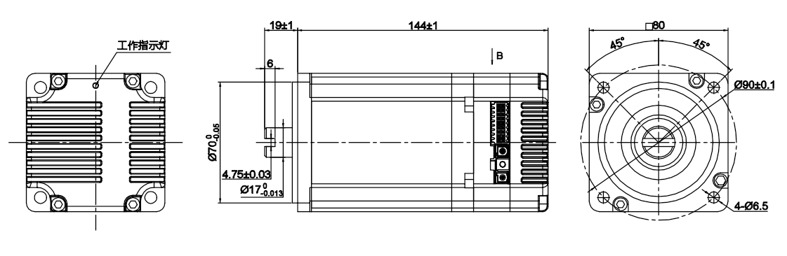 JKIDS80 智能一体式直流伺服电机 JKIDS80 智能一体式直流伺服电机