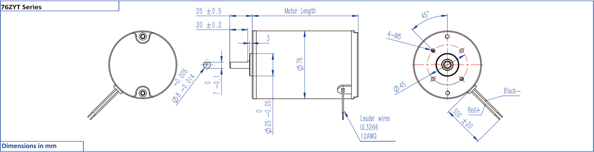 76ZYT有刷直流电机 76ZYT有刷直流电机
