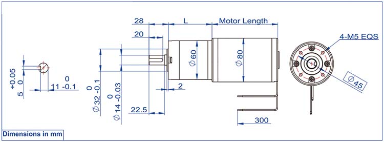 80ZYT Brushed Dc Planetary Gear Motor