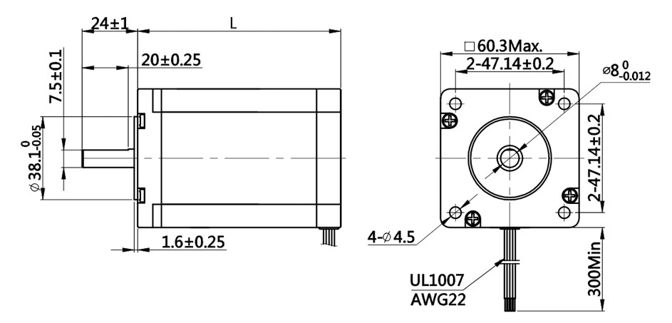 nema 24 stepper motor dimension nema 24 stepper motor dimension