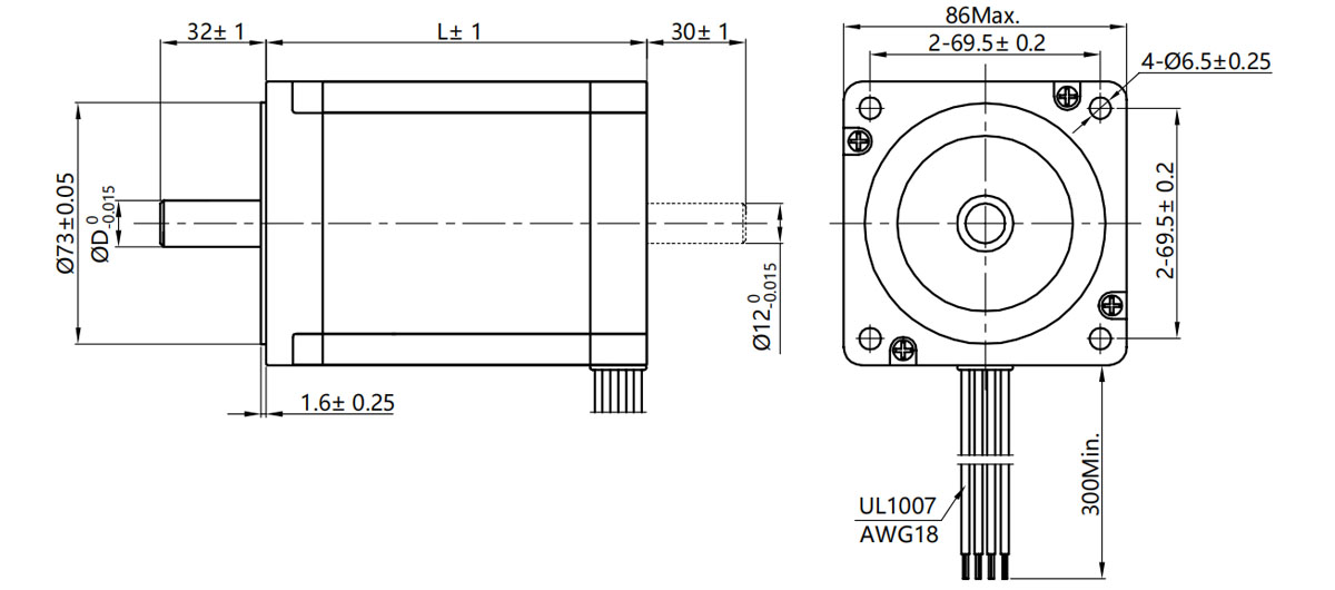 nema 34 stepper motor dimension nema 34 stepper motor dimension