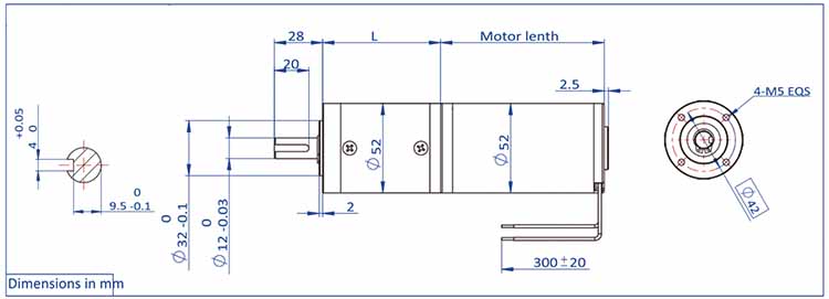 52ZYT Brushed Dc Planetary Gear Motor