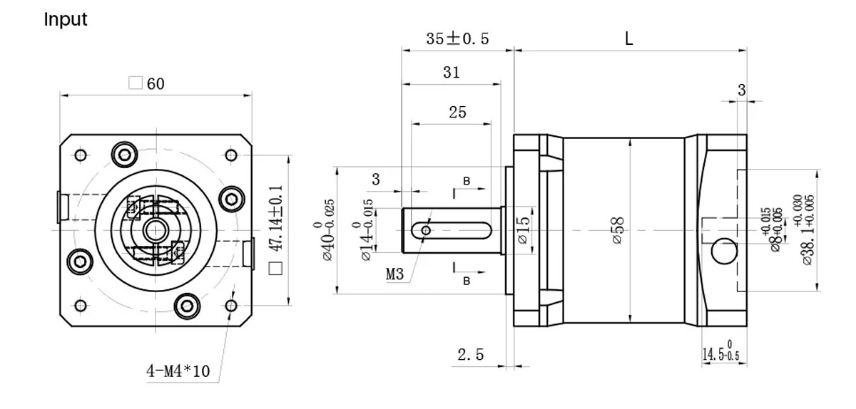 HPR60 L Series Planetary Gearbox (1) HPR60 L Series Planetary Gearbox (1)