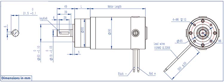 90ZYT Brushed Dc Planetary Gear Motor